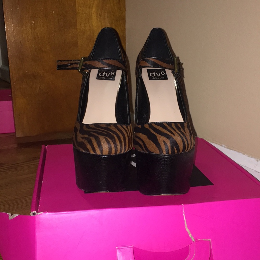Tiger print calf fur